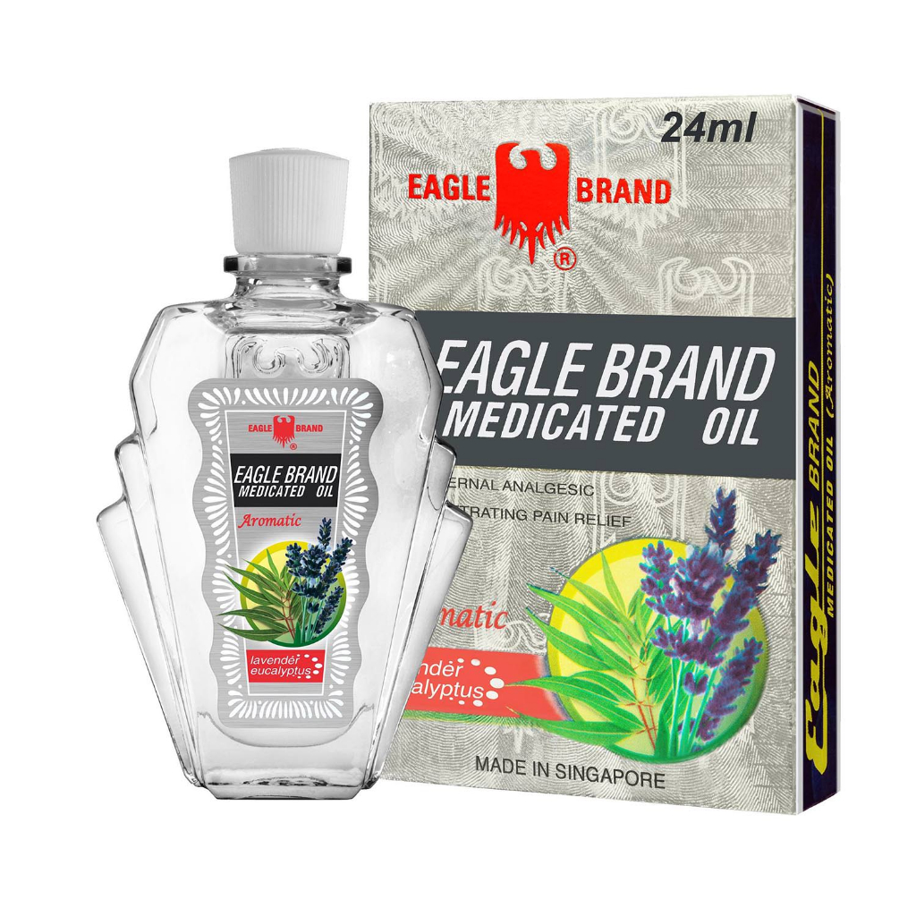 Dầu gió trắng 2 nắp Singapo Eagle Brand Medicated 24ml