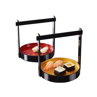 Khay bày sushi sashimi có quai cầm phong cách Nhật Bản
