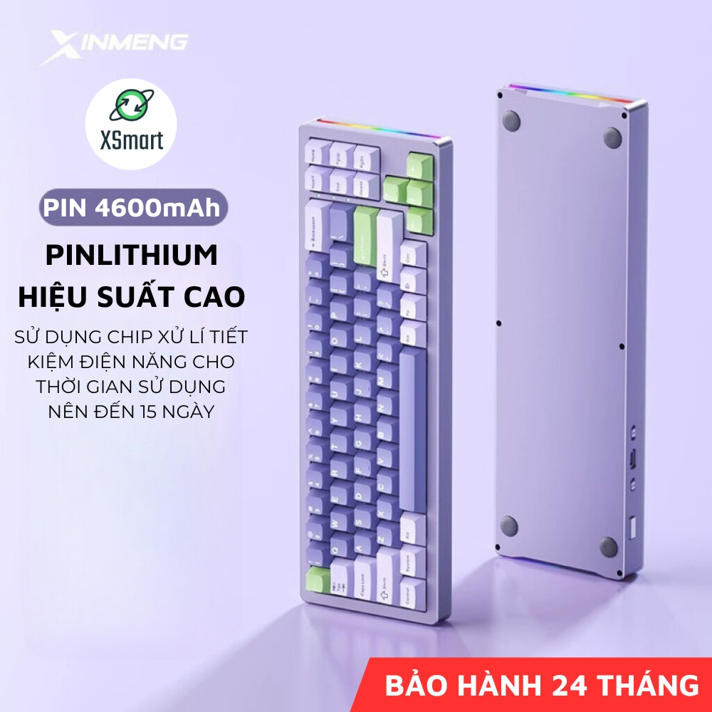 Bàn Phím Cơ Bluetooth Khung Nhôm ALUMINUM XM-M71 Cấu Trúc GASKET, Hotwsap 5 Pin Mạch Xuôi Cao Cấp Gõ Cực Sướng | BigBuy360 - bigbuy360.vn