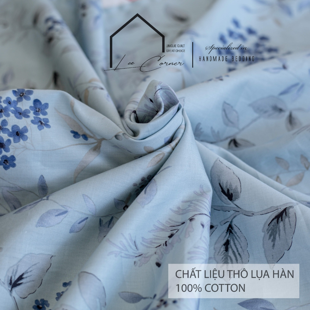 Ga giường 1m2, 1m4, 1m5x2m Cotton cao cấp LEE CORNER, vải Thô lụa Hàn, drap giường size 1,2x2m 1,4x2m 1,5x2m