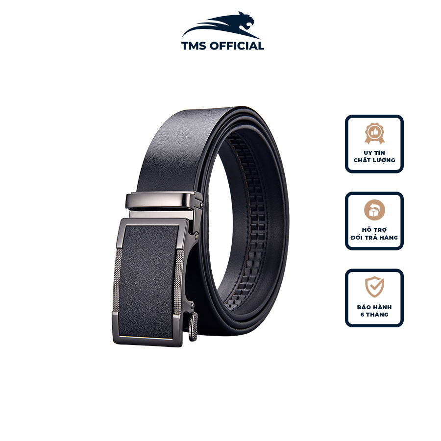Thắt Lưng Nam Dây Trơn Khóa Charm Da Thật Cao Cấp Sang Trọng Lịch Lãm Khóa Tự Động TMST05