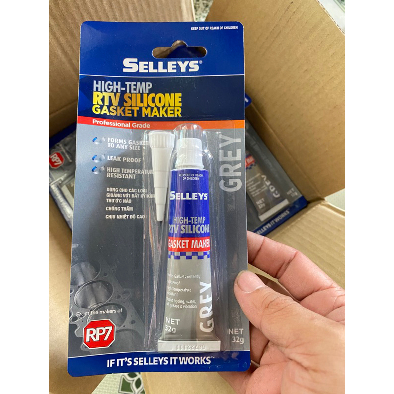 Keo tạo gioăng,dán ron chịu nhiệt cao X’traseal 750°F Gray RTV Silicone 35gr, 85gr