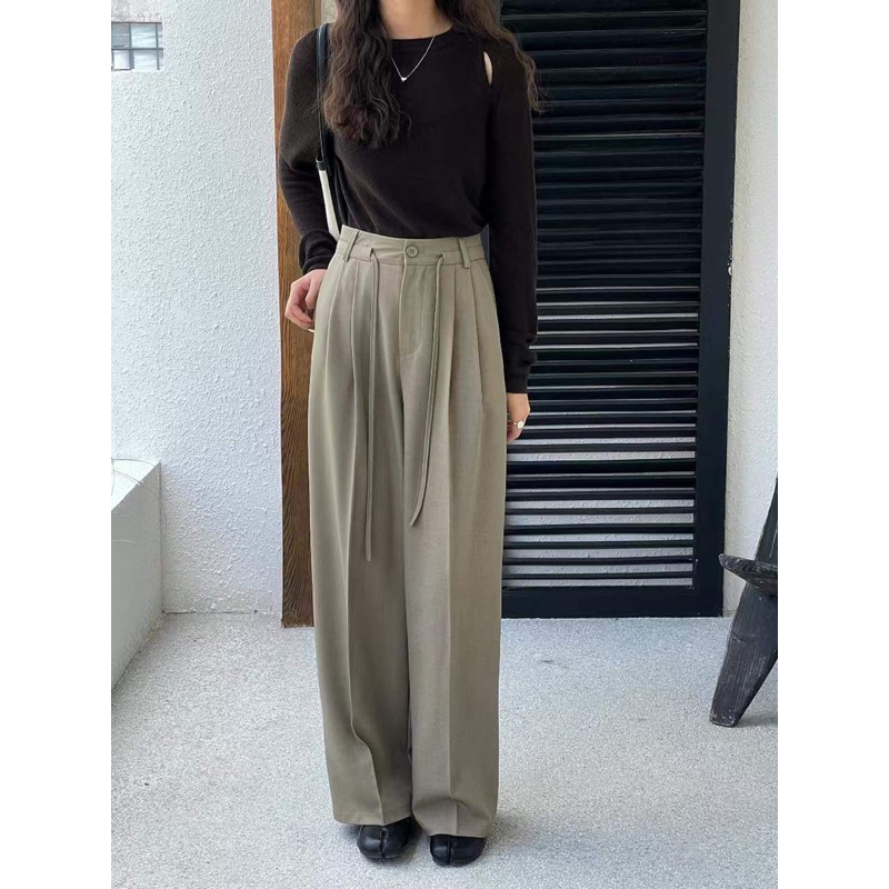 238501 QUẦN VẢI SUÔNG MỘT CÚC DÂY EO