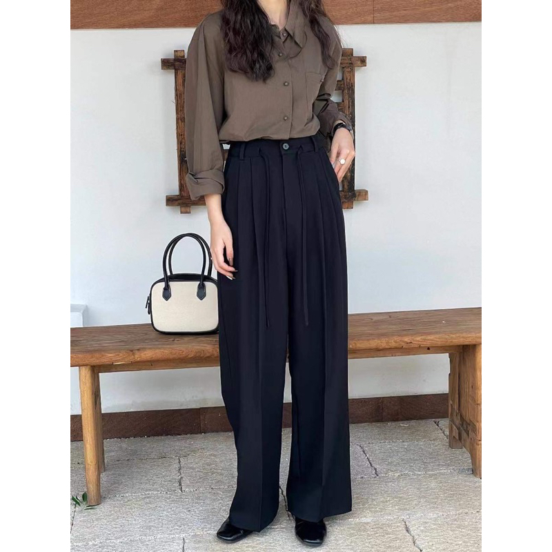 238501 QUẦN VẢI SUÔNG MỘT CÚC DÂY EO