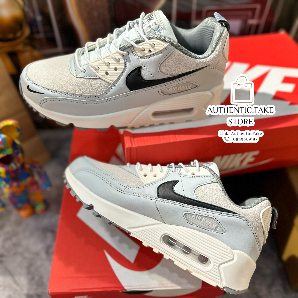 Giày Thể Thao Xám Đế Cao _Nikee Airr Maxx 90 SE Lace Toggle Thời Trang Đường Phố