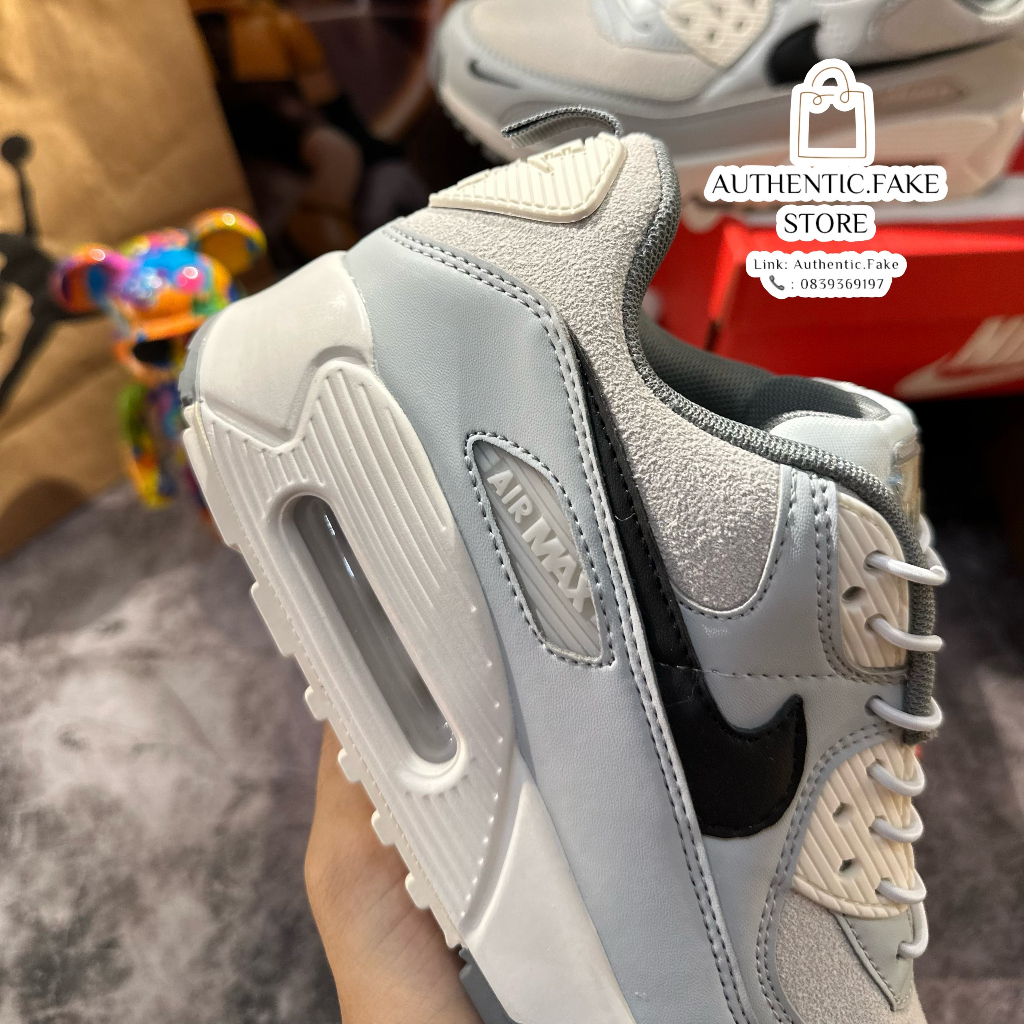 Giày Thể Thao Xám Đế Cao _Nikee Airr Maxx 90 SE Lace Toggle Thời Trang Đường Phố