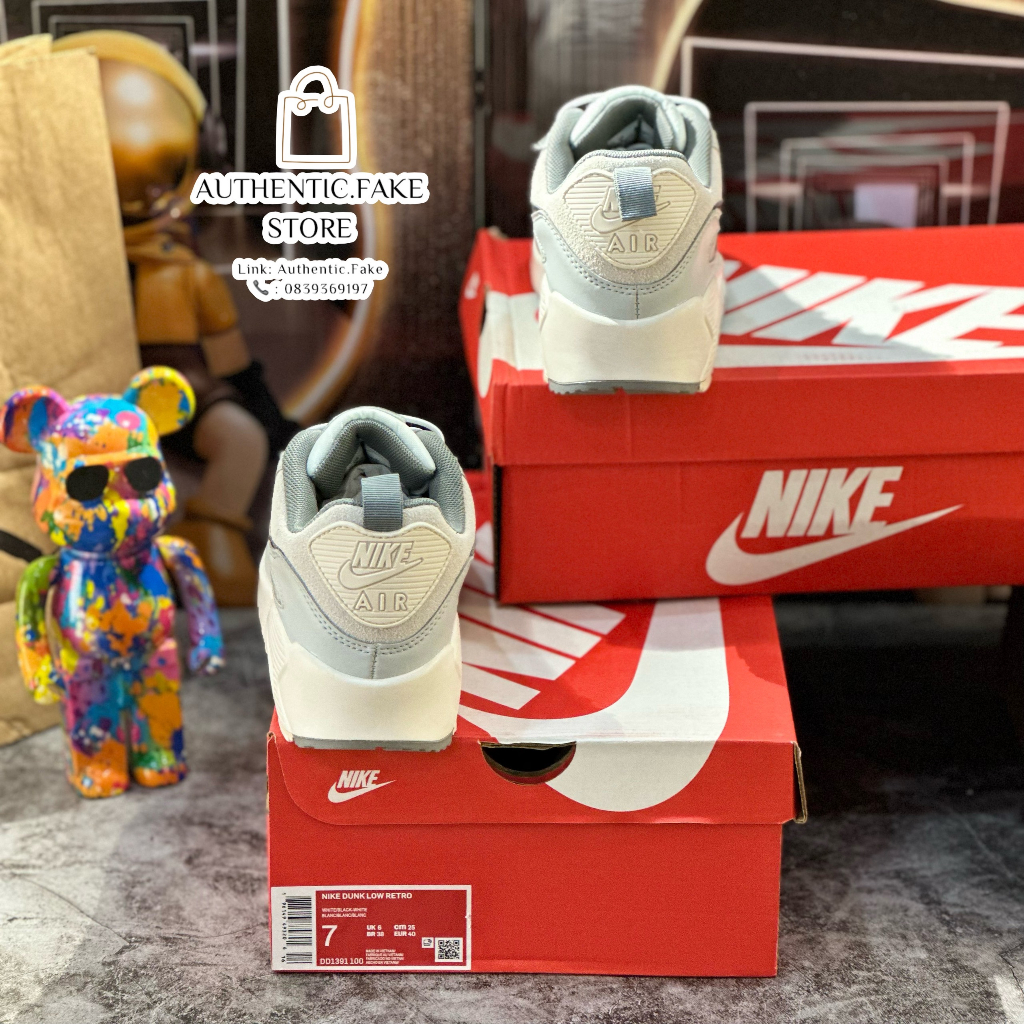 Giày Thể Thao Xám Đế Cao _Nikee Airr Maxx 90 SE Lace Toggle Thời Trang Đường Phố