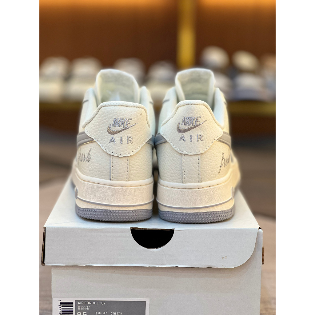Giày thể thao AF 1 Low By You Custom Smoke kem, Giày af1 bàn chải KemFresh.