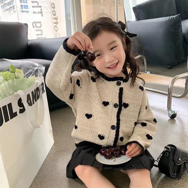 Áo len mẹ và bé hình trái tim/ Áo đôi mẹ bé hàng QC