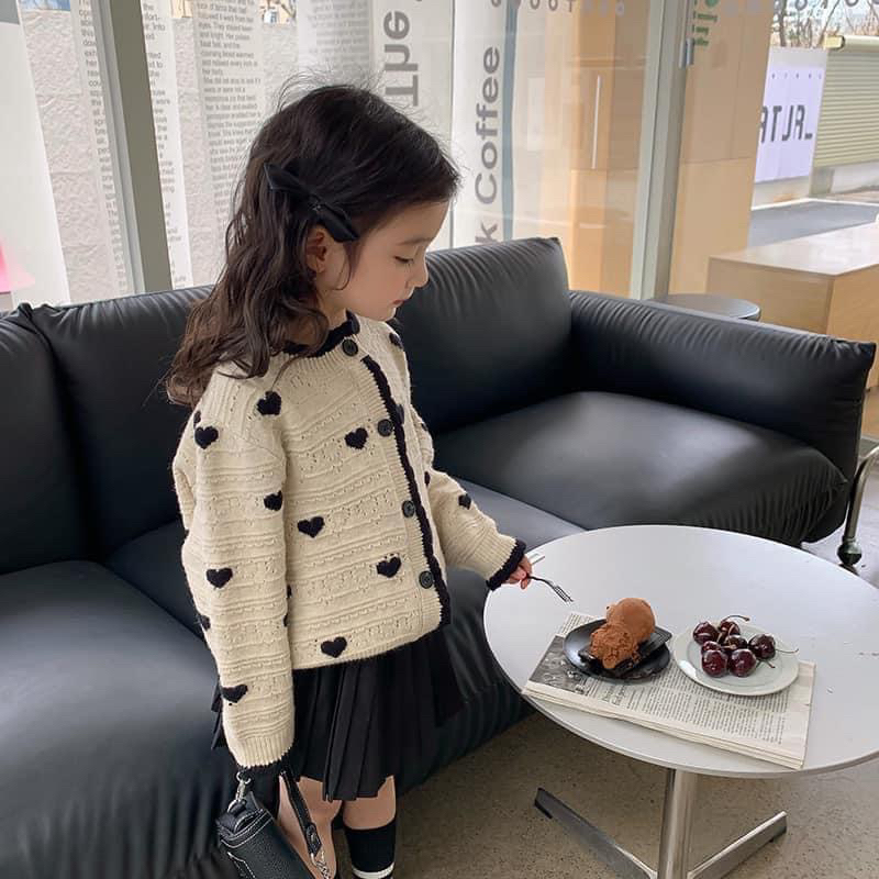 Áo len mẹ và bé hình trái tim/ Áo đôi mẹ bé hàng QC