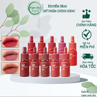 Son Peripera ink velvet/ Son kem lì Peripera Ink Velvet Tint Nude Peach 22 24 25 101 102 103-huyenmio