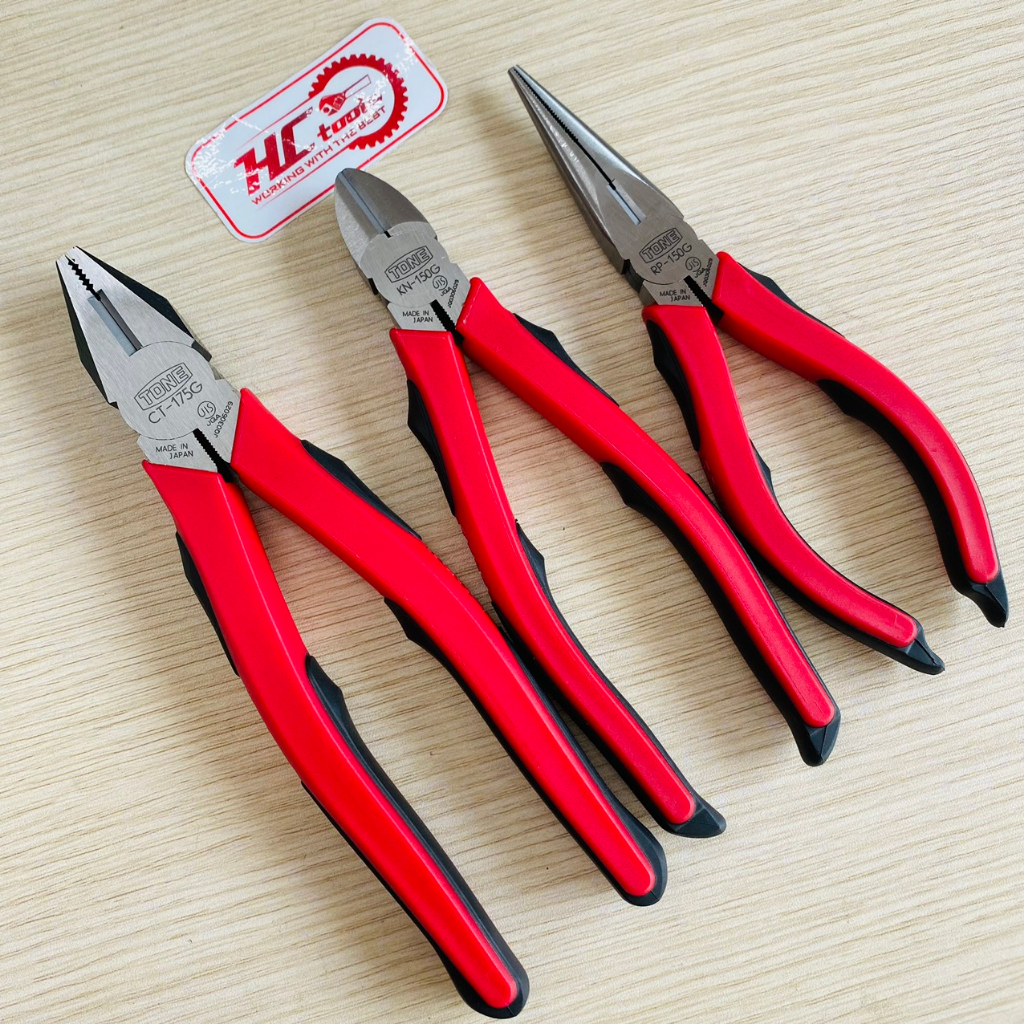 Kìm điện, kìm cắt, kìm nhọn Tone CT-175G KN-150G RP-150G Made in Japan