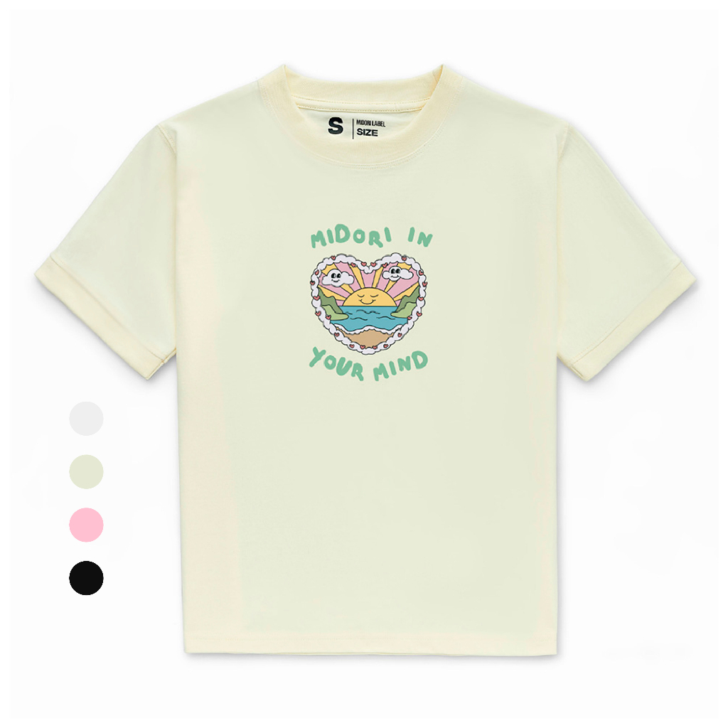 Áo thun Baby Tee IN YOUR MIND unisex phông Nam Nữ Local Brand Chính Hãng Logo Midori Dress