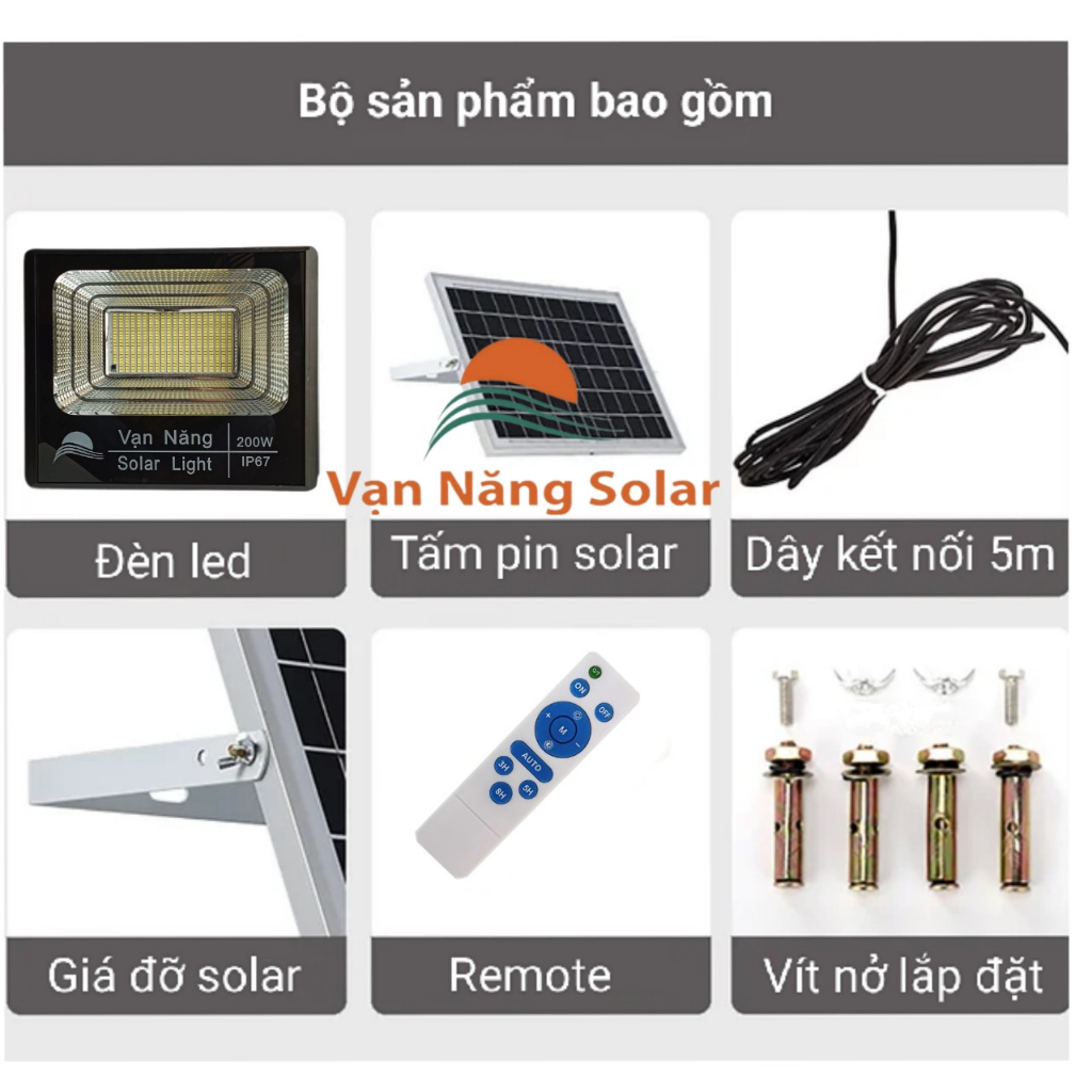 Đèn năng lượng mặt trời Vạn Năng Solar 25W