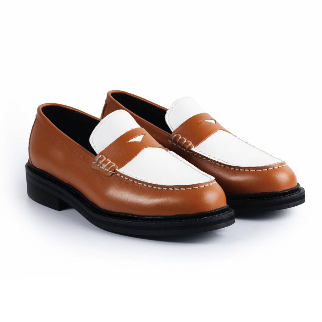 Giày Tây Lười Cao Cấp BOLD STEP LOAFER - LF05 - Da Bò Ý Lót Trong Da Bò Mộc - Thương hiệu Be Classy