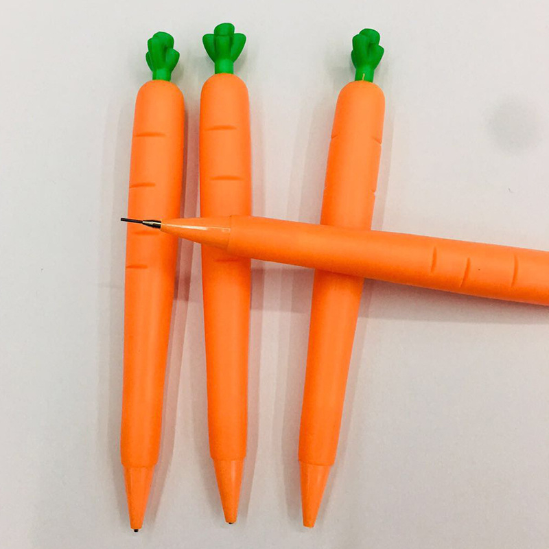 Bút viết chì kim bấm cà rốt 0.5mm học sinh viết chữ vẽ
