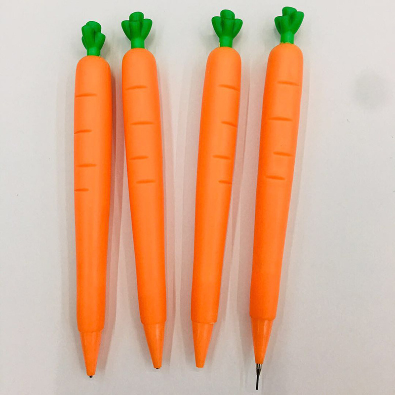Bút viết chì kim bấm cà rốt 0.5mm học sinh viết chữ vẽ