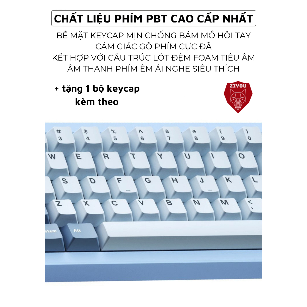 Bàn Phím Cơ Không Dây Bluetooth Cao Cấp Ziyou M71 Khung Nhôm CNC LED RGB, 3 MODE, Plate PC, Hotswap 5 Pin