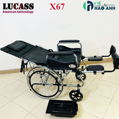 Xe lăn đa năng có bô vệ sinh ngả nằm Lucass X67