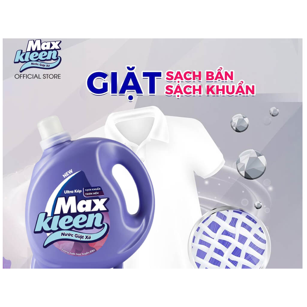 Nước Giặt Xả MaxKleen (cửa trên - cửa trước) 2.4 kg - 3.8 kg (CHAI- TÚI)