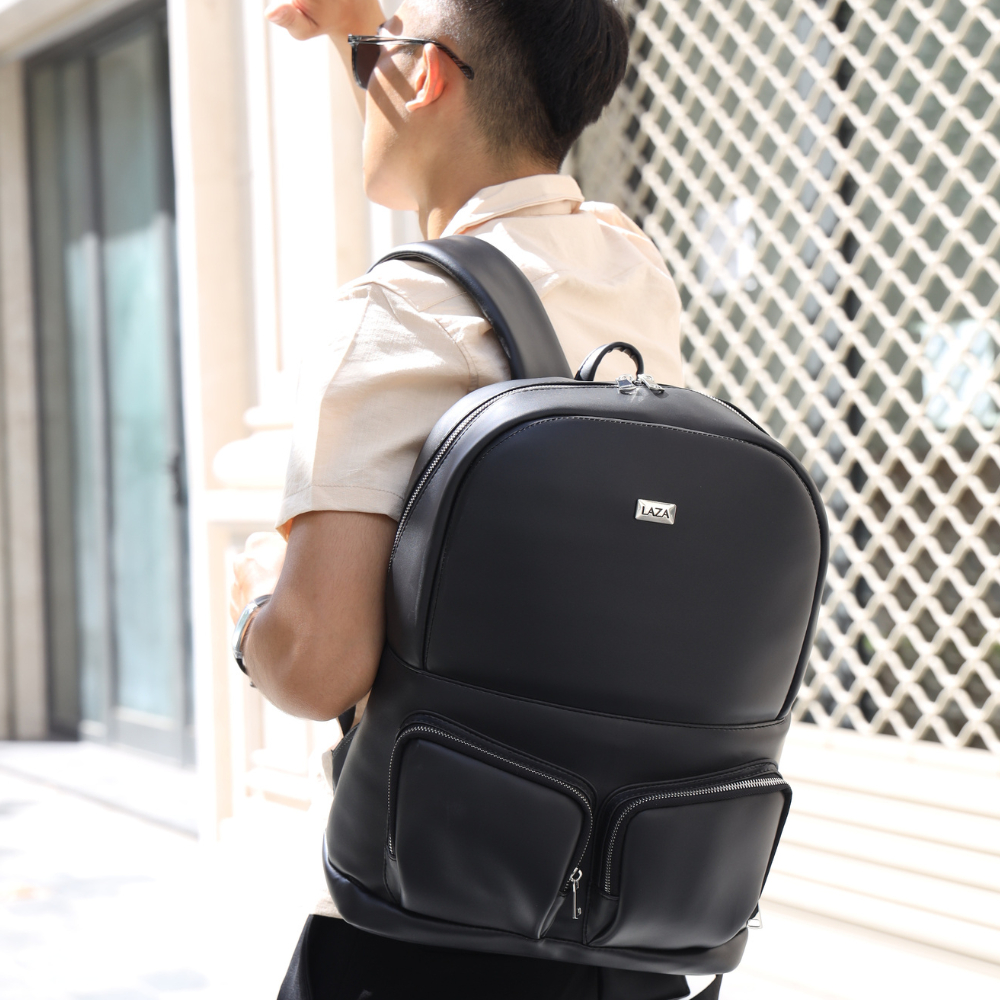 Balo nam nữ da nhập khẩu cao cấp Yago Backpack 550 - Thiết kế tinh tế ngăn laptop chống sốc - Thương hiệu LAZA