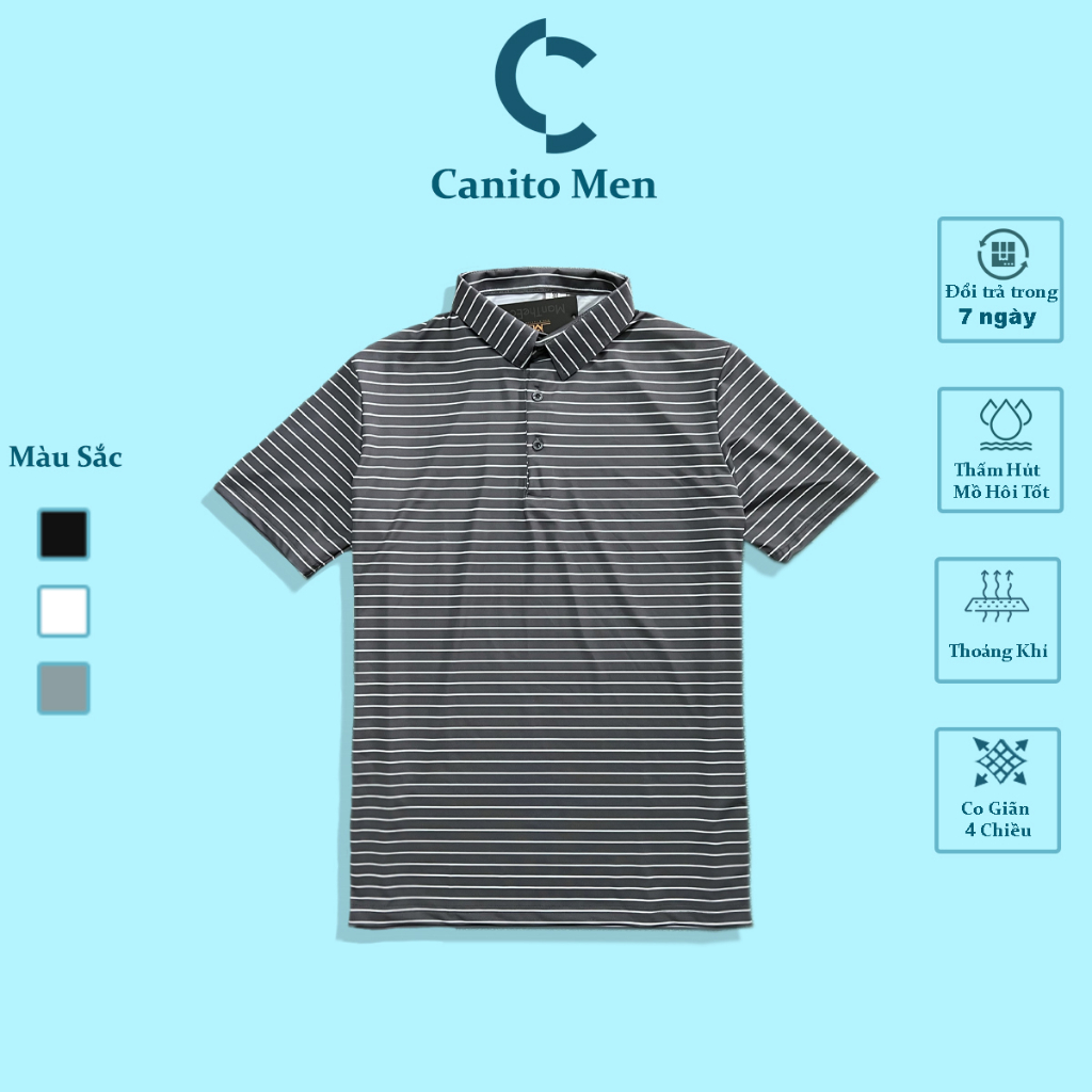 Xả Áo Polo Kẻ Ngang Siêu Hot 2023 - Mềm Mịn Thoáng Mát
