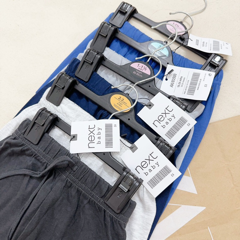 Set 5 quần cotton dài trơn cho bé trai