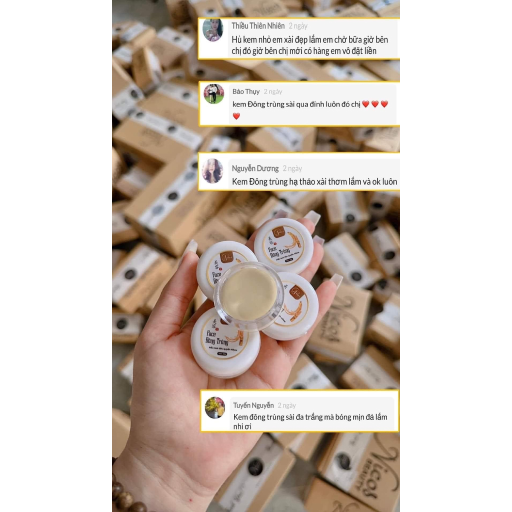 Kem face Đông Trùng Nicos giúp dưỡng trắng, phục hồi da, hết nám mụn, tàn nhang nikos