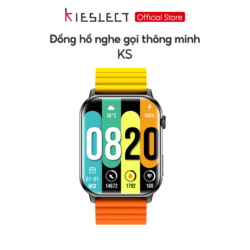 Đồng hồ thông minh Kieslect KS | 1.78 inch | Ultra AMOLED | 330mAh | Nghe gọi trực tiếp |Tặng Thêm Dây - Hàng Chính Hãng