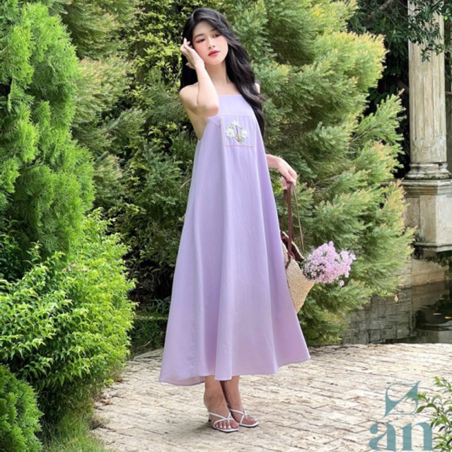 VÁY DAISY THÊU TAY CỔ YẾM