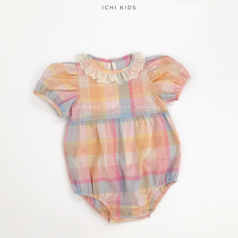 Romper, body vải thô cotton mềm cho bé gái