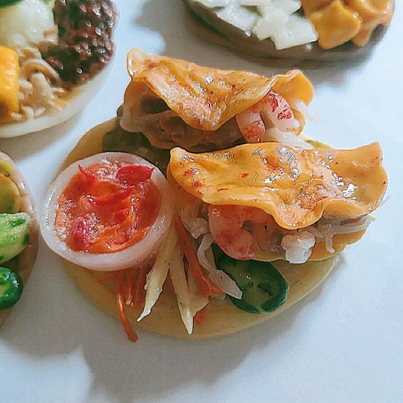 Móc khoá bánh xèo siêu xinh