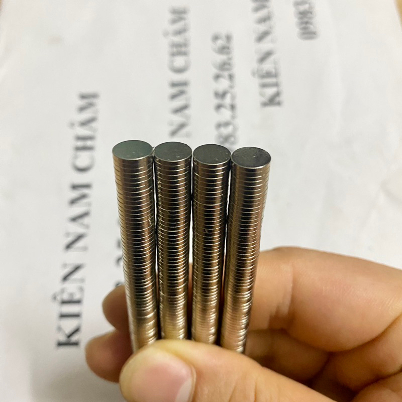 Nam châm viên kích thước phi 7x1, 7x2, 7x3, 7x5 dùng làm hộp, phụ kiện trang trí