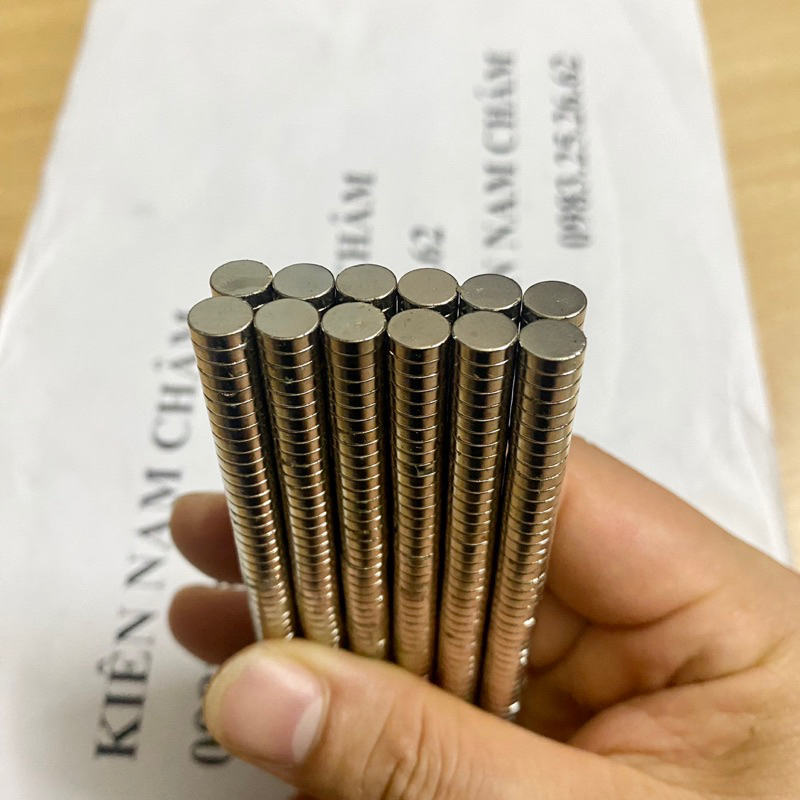 Nam châm viên kích thước phi 7x1, 7x2, 7x3, 7x5 dùng làm hộp, phụ kiện trang trí