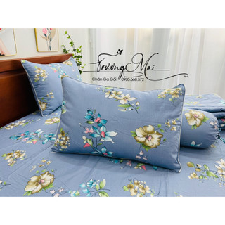 Bộ ga gối 100% coton mềm mịn mát thất hút rất tốt.