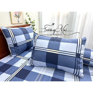 Bộ Drap Cotton 100% 4 món không kèm chăn {chuẩn logo cty}