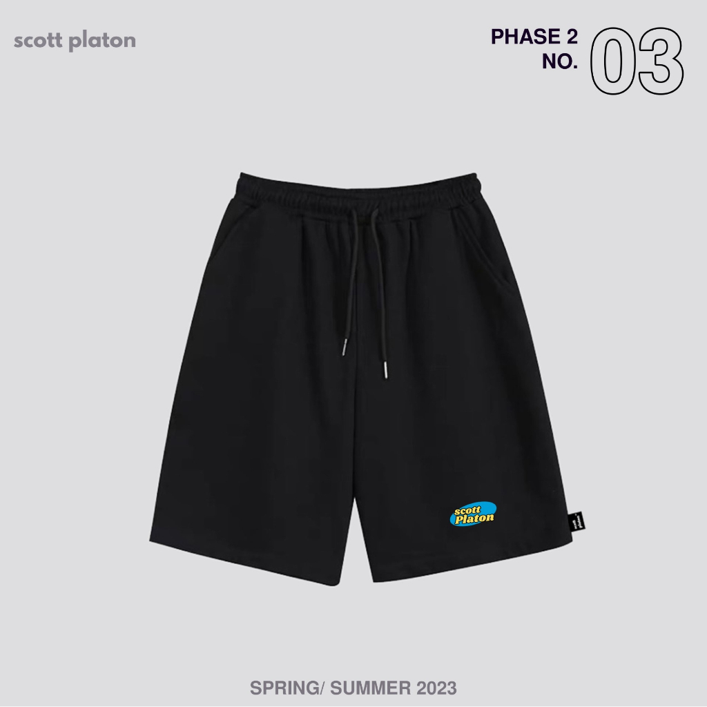Scott Platon Quần short thun Mini Yellow Logo