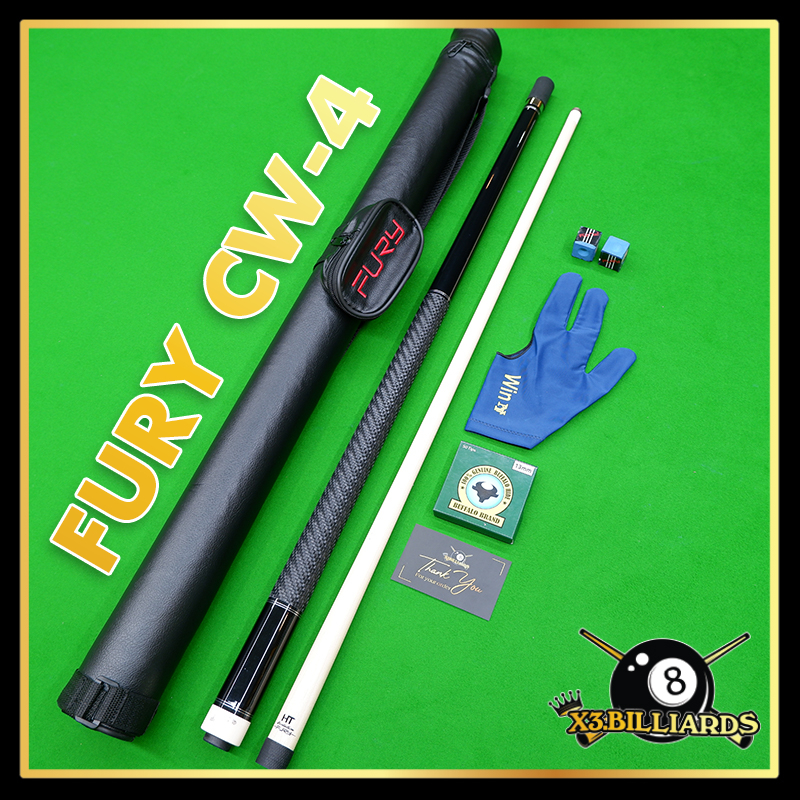 Cơ Bida Lỗ Pool FURY CW4, Hàng Chính Hãng Gậy Bi A Cao Cấp Ngọn Công Nghệ HTE X3 Billiards Gay Co Lo