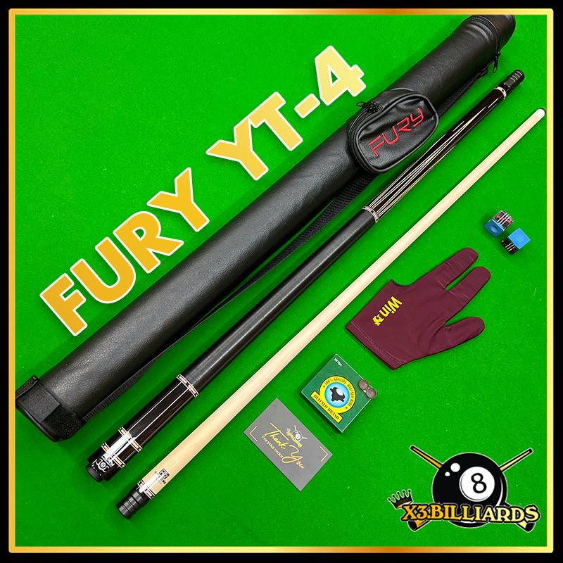 Cơ Bida Lỗ Pool FURY YT 4, Hàng Chính Hãng Gậy Bi A Cao Cấp Ngọn Công Nghệ HT2 Hybrid X3 Billiards Gay Co Lo Bi Da