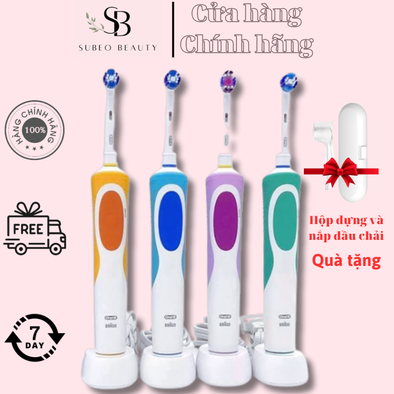 Bàn chải điện Oral-B D12 Vitality ,chuyên làm sạch sâu các vùng khó tiếp cận, bảo vệ nướu và răng hiệu quả / Subeobeauty