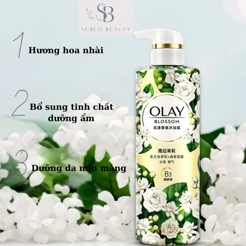 Sữa tắm dưỡng trắng OLAY B3+ siêu dưỡng trắng da, cấp ẩm, giúp làn da mịn màng, nhiều mùi hương / Subeo Beauty