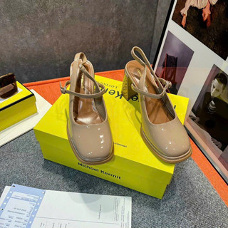 sandal bít mũi chất da trơn 2 màu fullbox