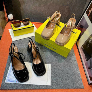 Sandal bít mũi chất da trơn 2 màu fullbox