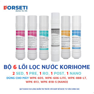 Combo 6 lõi lọc nước Korihome chính hãng dùng cho máy lọc nước Korihome WPK-818 S