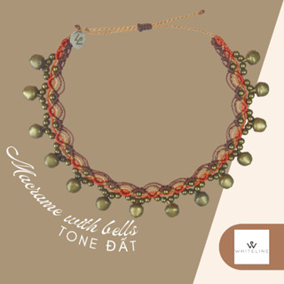 [WHITELINE] Vòng chân Macrame with Bells Tone Đất. Vòng chân có chuông. (Có size vòng tay)