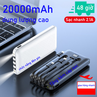 Cục sạc dự phòng 20000mah pin dự phòng sạc dự phòng không dây Điện thoại dây sạc dự phòng rẻ 10000mah powerbank