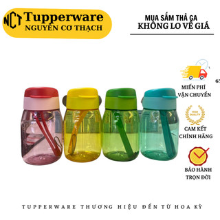 Bình nước lohas 350ml tupperware màu hot trend