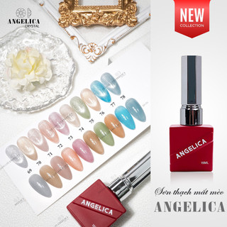 Sơn gel thạch mắt mèo trắng và mắt mèo siêu nhũ cầu vồng galaxy siêu sáng phản quang sơn móng chai to ANGELICA SGA