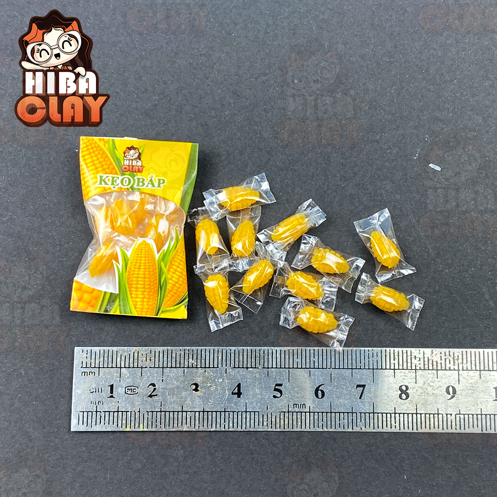 1 Gói Kẹo Ngô, kẹo bắp Mini Food, đồ ăn mini mô hình cho búp bê DIY