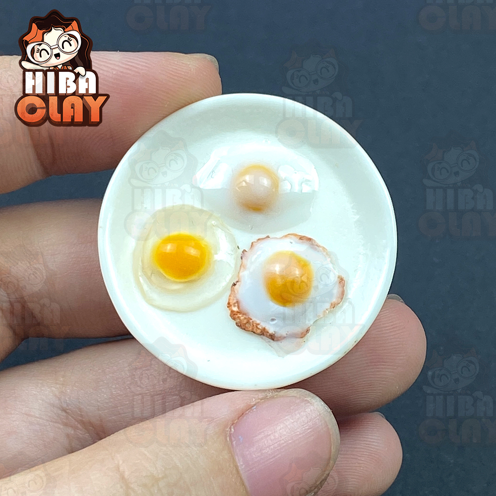 Mô hình 1 trứng tí hon, đồ ăn mini mô hình cho búp bê DIY